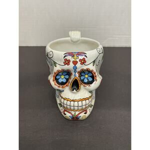 Pacific Giftware Sugar Skull Skeleton Handle Mug Day of the Dead Ceramic Cup
